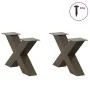 Patas de mesa centro forma X 2uds acero natural 50x(30-31) cm von , Tischbeine - Ref: Foro24-4012939, Preis: 79,71 €, Rabatt: %
