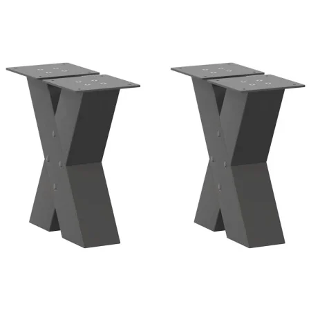 Patas de mesa centro forma X 2uds acero antracita 30x(30-31) cm de , Patas para mesas - Ref: Foro24-4012930, Precio: 74,92 €,...