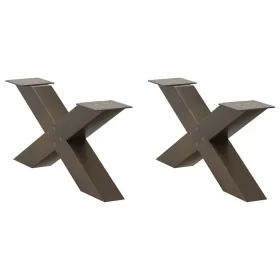 Patas de mesa centro forma X 2uds acero natural 70x(30-31) cm by , Table legs - Ref: Foro24-4012947, Price: 88,28 €, Discount: %