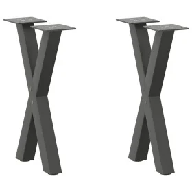 Patas para mesa de centro en forma de X 2 uds antracita acero by , Table legs - Ref: Foro24-4012894, Price: 50,18 €, Discount: %