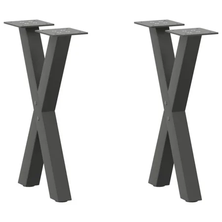 Patas para mesa de centro en forma de X 2 uds antracita acero von , Tischbeine - Ref: Foro24-4012894, Preis: 50,18 €, Rabatt: %