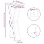 Patas para mesa de centro en forma de X 2 uds antracita acero von , Tischbeine - Ref: Foro24-4012894, Preis: 50,18 €, Rabatt: %