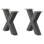 Patas para mesa de centro en forma de X 2 uds antracita acero von , Tischbeine - Ref: Foro24-4012958, Preis: 88,46 €, Rabatt: %
