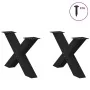 Patas de mesa de centro forma X 2uds acero negro 70x(42-43) cm de , Patas para mesas - Ref: Foro24-4012964, Precio: 89,71 €, ...