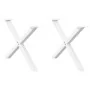 Patas de mesa de centro forma X 2uds acero blanco 70x(42-43) cm by , Table legs - Ref: Foro24-4012905, Price: 57,50 €, Discou...