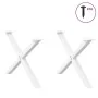 Patas de mesa de centro forma X 2uds acero blanco 70x(42-43) cm by , Table legs - Ref: Foro24-4012905, Price: 57,50 €, Discou...