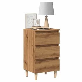 Mesita de noche madera de ingeniería roble artisan 40x35x69 cm by , Nightstands - Ref: Foro24-856422, Price: 65,92 €, Discoun...