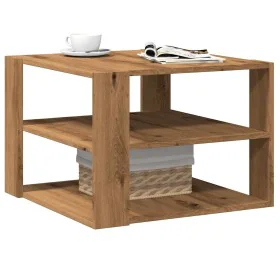 Mesa de centro madera ingeniería roble artesanal 58x58x40 cm by , Coffee table - Ref: Foro24-856497, Price: 47,31 €, Discount: %
