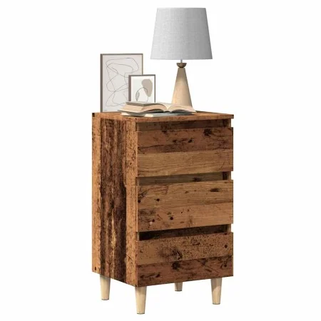Mesita de noche madera de ingeniería envejecida 40x35x69 cm de , Mesitas de noche - Ref: Foro24-856420, Precio: 61,86 €, Desc...