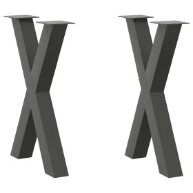 Patas para mesa comedor forma X 2uds antracita 50x(72-73) cm by , Table legs - Ref: Foro24-4012970, Price: 105,20 €, Discount: %