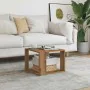 Mesa de centro madera de ingeniería roble artisan 40x40x30 cm by , Coffee table - Ref: Foro24-856495, Price: 30,32 €, Discoun...