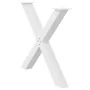 Patas para mesa de comedor en forma de X 2 uds acero blanco de , Patas para mesas - Ref: Foro24-4012985, Precio: 113,91 €, De...