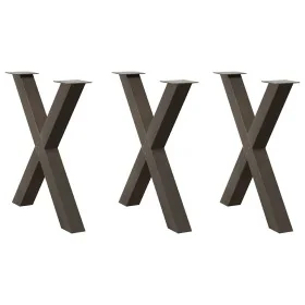Patas para mesa comedor forma X 3uds acero natural 70x(72-73)cm by , Table legs - Ref: Foro24-4012991, Price: 147,58 €, Disco...