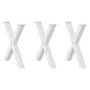 Patas para mesa de comedor en forma de X 3 uds acero blanco by , Table legs - Ref: Foro24-4012993, Price: 156,10 €, Discount: %