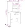 Tocador con espejo envejecida 74,5x40x141 cm by , Tables - Ref: Foro24-857007, Price: 88,95 €, Discount: %