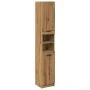 Armario de baño madera ingeniería roble artisan 32x34x188,5 cm de , Tocadores de baño - Ref: Foro24-856944, Precio: 91,42 €, ...