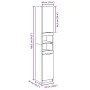 Armario de baño madera ingeniería roble artisan 32x34x188,5 cm de , Tocadores de baño - Ref: Foro24-856944, Precio: 91,42 €, ...