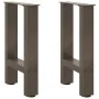 Patas para mesa de centro de acero natural 2 uds 38x(42-43) cm by , Table legs - Ref: Foro24-4013279, Price: 56,43 €, Discoun...
