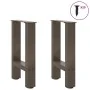Patas para mesa de centro de acero natural 2 uds 38x(42-43) cm by , Table legs - Ref: Foro24-4013279, Price: 56,43 €, Discoun...