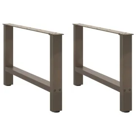 Patas para mesa de centro de acero natural 2 uds 70x(42-43) cm by , Table legs - Ref: Foro24-4013291, Price: 67,81 €, Discoun...