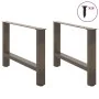 Patas para mesa de centro de acero natural 2 uds 70x(42-43) cm von , Tischbeine - Ref: Foro24-4013291, Preis: 67,81 €, Rabatt: %