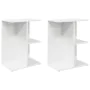 Mesitas de noche 2 uds madera de ingeniería blanco 46,5x29x61cm de , Mesitas de noche - Ref: Foro24-858651, Precio: 57,61 €, ...