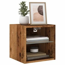 Muebles de TV de pared con luces LED 2 uds envejecida by , TV Furniture - Ref: Foro24-857673, Price: 43,45 €, Discount: %