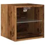Muebles de TV de pared con luces LED 2 uds envejecida by , TV Furniture - Ref: Foro24-857673, Price: 43,45 €, Discount: %