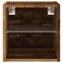 Muebles de TV de pared con luces LED 2 uds envejecida by , TV Furniture - Ref: Foro24-857673, Price: 43,45 €, Discount: %
