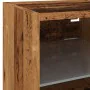 Muebles de TV de pared con luces LED 2 uds envejecida by , TV Furniture - Ref: Foro24-857673, Price: 43,45 €, Discount: %