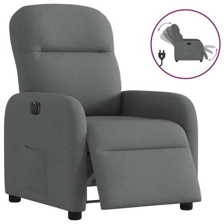 Sillón reclinable eléctrico de tela gris oscuro de , Sillones - Ref: Foro24-3302953, Precio: 245,76 €, Descuento: %
