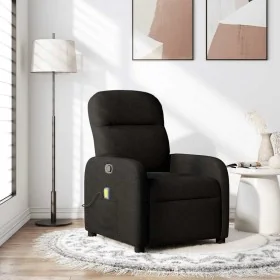 Sillón reclinable de masaje de tela negro by , Armchairs - Ref: Foro24-4015534, Price: 183,46 €, Discount: %