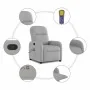 Sillón de masaje reclinable de tela gris nube by , Armchairs - Ref: Foro24-4015541, Price: 198,79 €, Discount: %