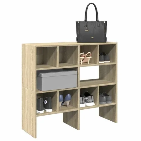 Zapateros 2 uds apilables roble sonoma 89,5x30x40 cm by , Dresser Organizers and Bar Hangers - Ref: Foro24-858844, Price: 73,...