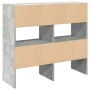 Zapateros 2 uds apilables gris hormigón 89,5x30x40 cm de , Organizadores de vestidores y perchas de barra - Ref: Foro24-85884...