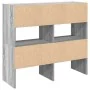 Zapateros 2 uds apilables gris sonoma 89,5x30x40 cm by , Dresser Organizers and Bar Hangers - Ref: Foro24-858850, Price: 78,7...