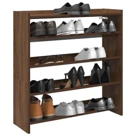 Mueble zapatero madera contrachapada marrón roble 80x25x81 cm by , Shoe racks and shoe organizers - Ref: Foro24-859911, Price...