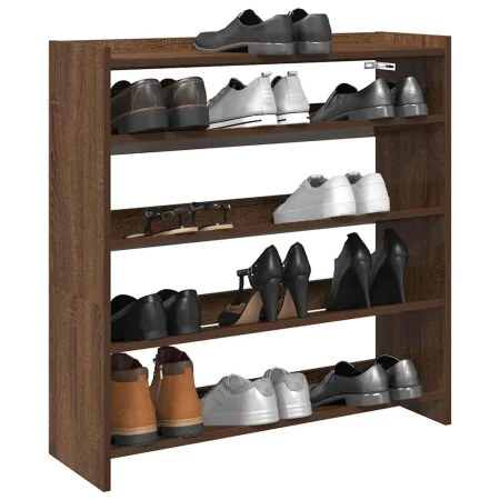 Mueble zapatero madera contrachapada marrón roble 80x25x81 cm by , Shoe racks and shoe organizers - Ref: Foro24-859911, Price...