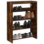 Zapatero madera contrachapada roble ahumado 60x25x81 cm de , Zapateros y organizadores de calzado - Ref: Foro24-859882, Preci...