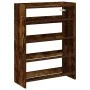 Zapatero madera contrachapada roble ahumado 60x25x81 cm de , Zapateros y organizadores de calzado - Ref: Foro24-859882, Preci...