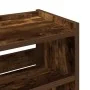 Zapatero madera contrachapada roble ahumado 60x25x81 cm de , Zapateros y organizadores de calzado - Ref: Foro24-859882, Preci...