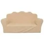 Sofá infantil de 2 plazas de felpa suave color crema de , Mobiliario para bebés y niños pequeños - Ref: Foro24-357049, Precio...