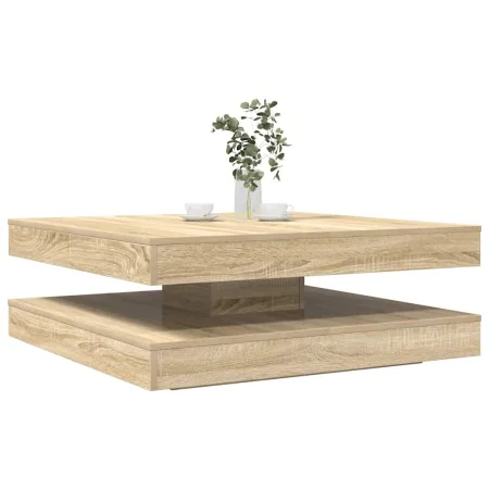 Mesa de centro giratoria 360 grados roble sonoma 90x90x34,5 cm de , Mesas de centro - Ref: Foro24-3321353, Precio: 142,02 €, ...