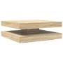 Mesa de centro giratoria 360 grados roble sonoma 90x90x34,5 cm de , Mesas de centro - Ref: Foro24-3321353, Precio: 142,02 €, ...
