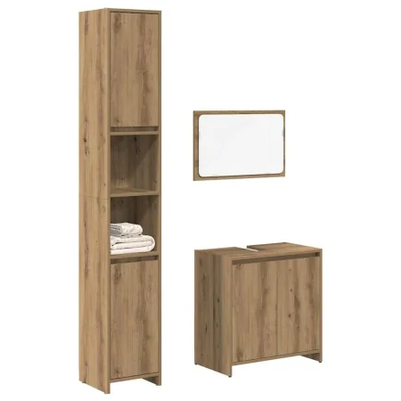Juego de muebles baño 3 piezas madera ingeniería roble artisan von , Badezimmermöbel - Ref: Foro24-3328566, Preis: 159,59 €, ...
