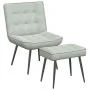 Sillón de relax con reposapiés terciopelo gris claro von , Stühle - Ref: Foro24-4012327, Preis: 89,54 €, Rabatt: %