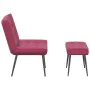 Sillón de relax con reposapiés terciopelo rojo tinto by , Chairs - Ref: Foro24-4012331, Price: 88,90 €, Discount: %
