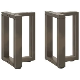 Patas de mesa centro forma T 2uds acero natural 38x25x(42-43)cm by , Table legs - Ref: Foro24-4013027, Price: 79,59 €, Discou...