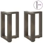 Patas de mesa centro forma T 2uds acero natural 38x25x(42-43)cm de , Patas para mesas - Ref: Foro24-4013027, Precio: 79,59 €,...