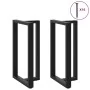 Patas de mesa bar forma T 2 uds acero negro 60x35x(100-101) cm by , Table legs - Ref: Foro24-4013092, Price: 168,92 €, Discou...